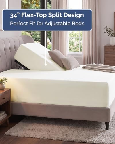 CGK Linens Extra Deep Flex Top Split Head King Fitted Sheet - Image 3