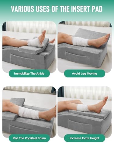 Knee Pillow for Knee Replacement Surgery, Memory Foam Knee Leg Elevation Pillow - Image 5