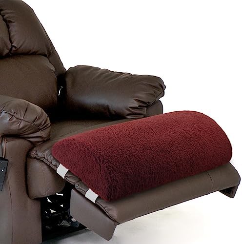 Wesiti Recliner Leg Rest Cushion Footrest Pillow Elevate Feet, Wine Red by Unteilti