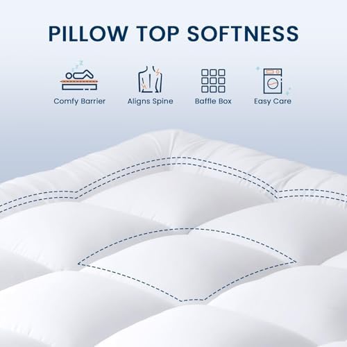 YUGYVOB Twin XL Mattress Topper Extra Thick, Cooling Plush Mattress Pad - Image 2