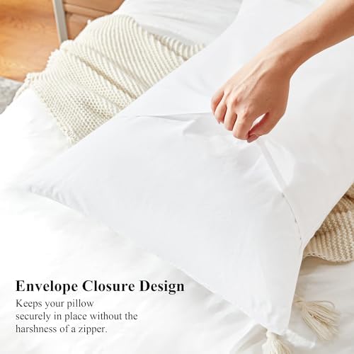100% Coton Waffle Weave Body Pillow Pillowcase 1 Pack, Ultra Soft Body Pillow - Image 4