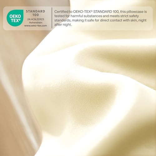 QUEENSBAY Standard Pillow Cases Set of 2, Microfiber Cooling Pillowcases - Image 5