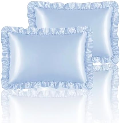 Silky Satin Ruffled Pillow Cases by HommxJF