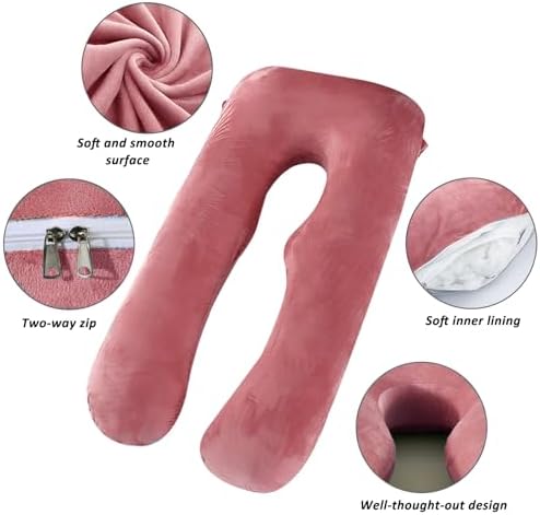 Pregnancy Pillows for Sleeping, 59 Inch U-Shaped Full Body Pillow, Maternity - Image 3