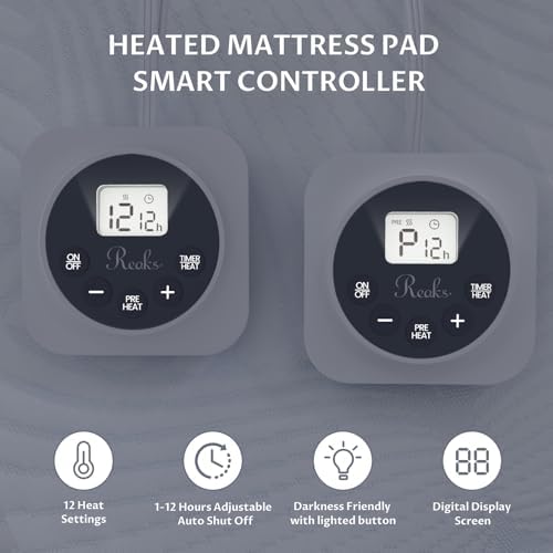 Heated Mattress Pad Cal King, 3D Air Fabric, Preheat & Memory - Image 3