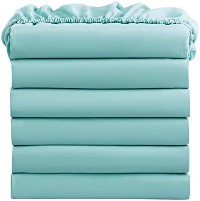 FreshCulture Full Fitted Sheets, Bulk Pack of 6, Deep Pocket, Soft Microfiber by FreshCulture