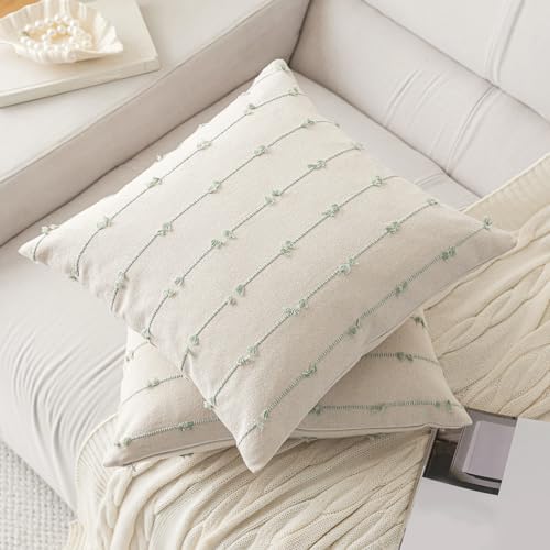 YEENAASY Boho Throw Pillow Covers 24x24 Set of 2 Farmhouse Pillow Cases - Image 2