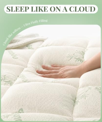 Mattress Topper Queen, Ultra Soft & Breathable Pillow Top Mattress Pad - Image 2