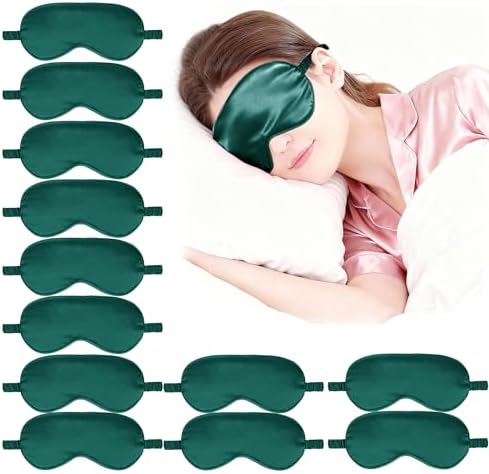 12PACK Silky Sleep Masks Satin Eye Mask Silk Eyes Cover by WJingYiJia