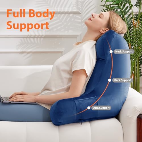 IPYNBAP Back Pillow for Bed Sitting up, Reading Pillow, 24 Inch - Image 3