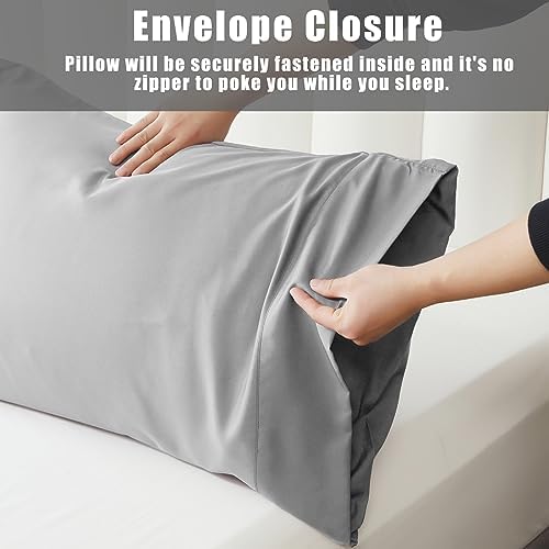 TELUS Pillow Cases Standard Size 2 Pack, Bamboo Rayon Cooling Pillowcases - Image 5