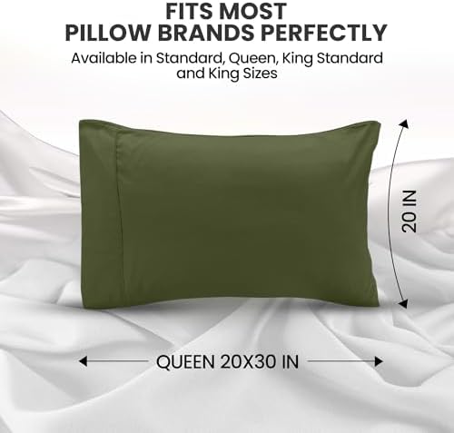 Pillow Cases Queen Size Set of 2, Ultra Soft Comfy Pillow Covers - Image 2