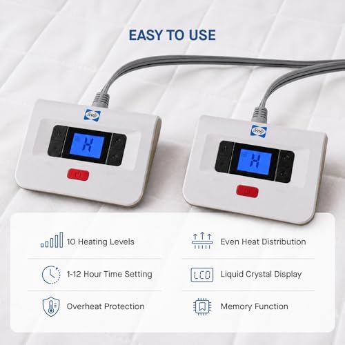 Sealy Heated Mattress Pad Queen Size Dual Control 10 Heat Levels - Image 2