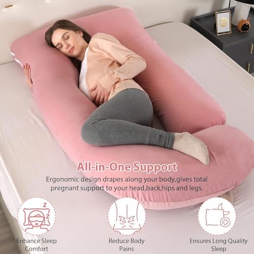Elover U Shaped Pregnancy Pillow, Full Body Maternity Support - Image 6