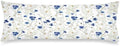 Florals Body Pillow Cover 20x54, Flower Blooms Wildflowers Poppy and Daisy by MATEKULI