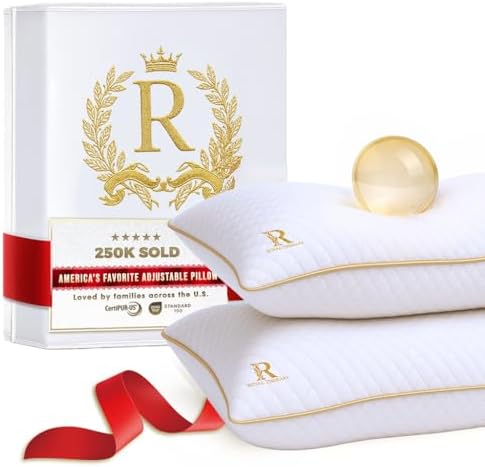 Royal Therapy 2-Pack King Size Pillows, Shredded Memory Foam Pillow by ROYALTHERAPY
