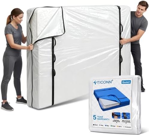 TICONN Mattress Bags for Moving, Heavy Duty Mattress Cover Storage Bag by TICONN