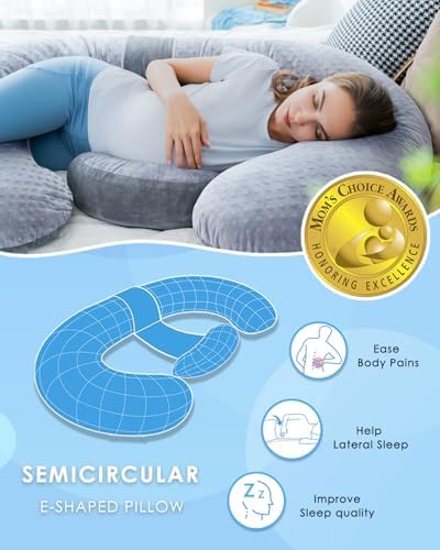 QUEEN ROSE E Shaped Pregnancy Pillows, Detachable Maternity Body Pillow - Image 2