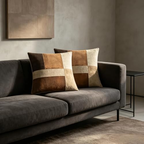 Wabi Sabi Abstract Block Throw Pillow Covers 18x18 Set of 2 - Image 5
