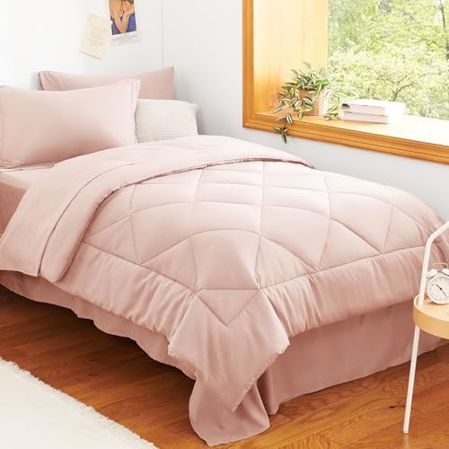 CozyLux Twin XL Comforter Set 68"x88" Blush Pink by CozyLux