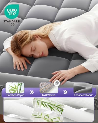 ChiXpace Dual Layer 4 Inch Memory Foam Mattress Topper King - Image 2