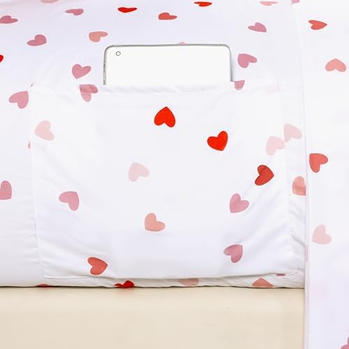 Elegant Comfort 6-Piece Sheet Set Deep Pocket Hearts - Image 3