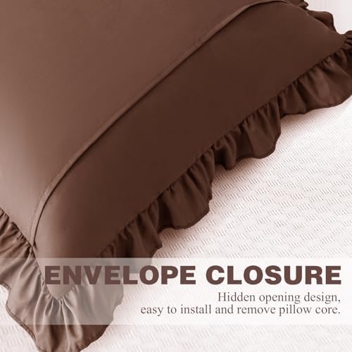 KKJIAF 2 Pack Ruffle Pillow Cases 22x22 Inches - Image 6