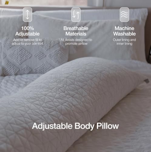 Coop Home Goods Original Adjustable Body Pillow and Ultra-Tech Waterproof - Image 5