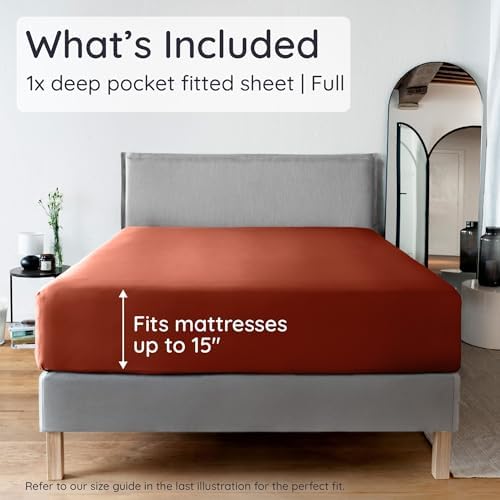 Bambaw 100% Viscose Derived from Bamboo Full Fitted Sheet Size, 15’’ Deep - Image 2