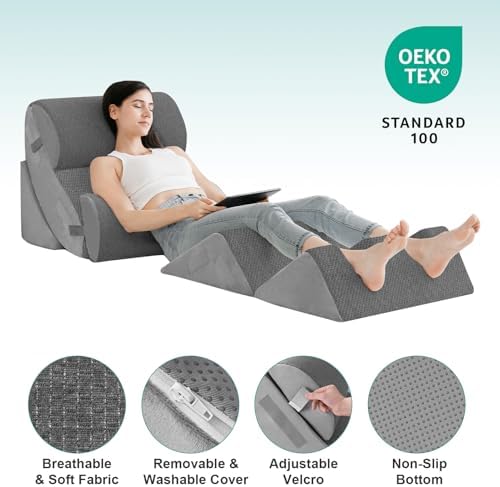 Hansleep Bed Wedge Pillow Set for After Surgery 6PCS, Post Surgery Pillow for - Image 4