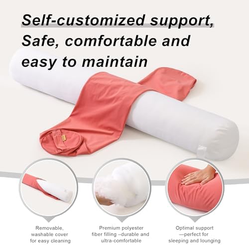 Body Pillow for Adults, Coral Peach - Image 4