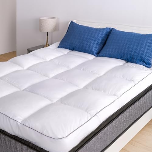 Marine Moon Mattress Topper Full Cooling Plush Pillow Top Mattress Pad Feather by MarineMoon