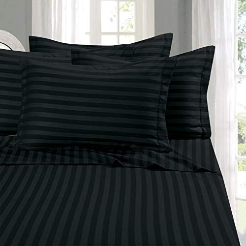 Elegant Comfort 6-Piece Damask Stripe Sheet Set, Queen Burgundy by ELEGANTCOMFORT