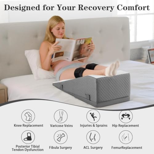 Hapiclody Leg Elevation Pillow for After Surgery – Adjustable Height Knee - Image 2