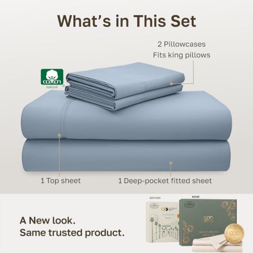 California Design Den 600 Thread Count Cal King Sheet Set Cotton - Image 3