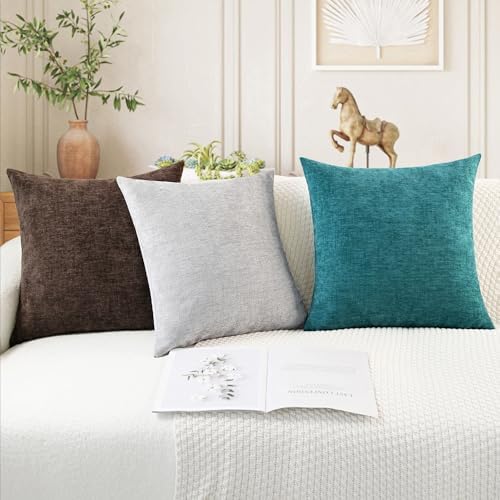 CaliTime Decorative Couch Throw Pillow Covers 26 X 26 Inches Teal - Image 5