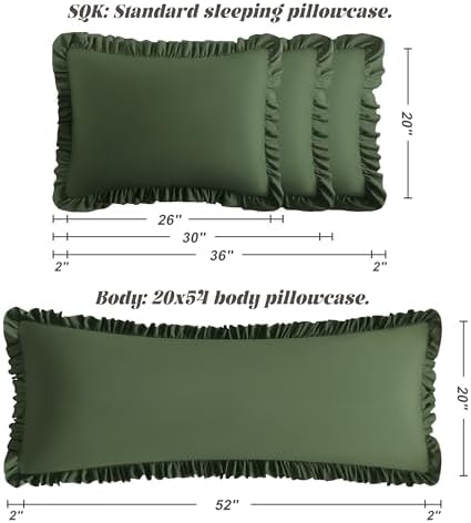 BEDSUM Standard Ruffled Pillow Shams - Image 3