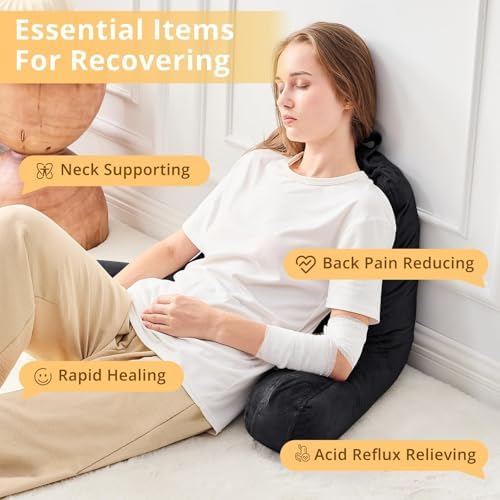Sasttie Reading Pillow for Bed, Back Pillow for Sitting Up - Image 6