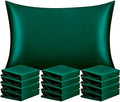 NTBAY Standard Satin Pillowcases, Dark Green by NTBAY