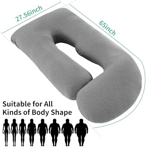 U Shaped Pregnancy Pillow for Sleeping, Maternity Body Pillow for Women - Image 2