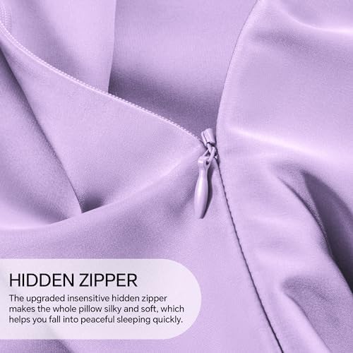 INFIIXSO Silk Pillow Cases King Size Set of 2, Hidden Zipper - Image 5