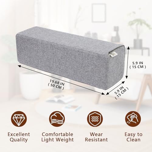 2 Pack Couch Arm Rest Pillow, High Density Foam Armrest Cushion, Removable & - Image 2