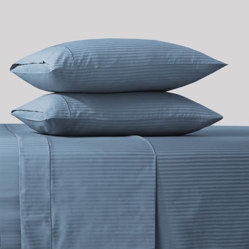 Feather & Stitch 100% Cotton Sateen 500 TC Queen Size Bed Sheet Set - Image 4
