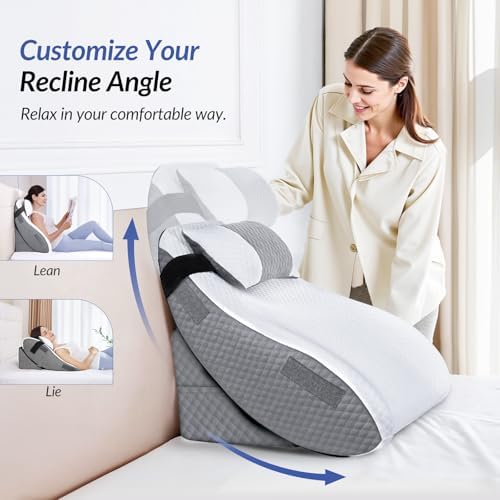 ZIKEE Adjustable Wedge Pillow Headboard Set - Image 4
