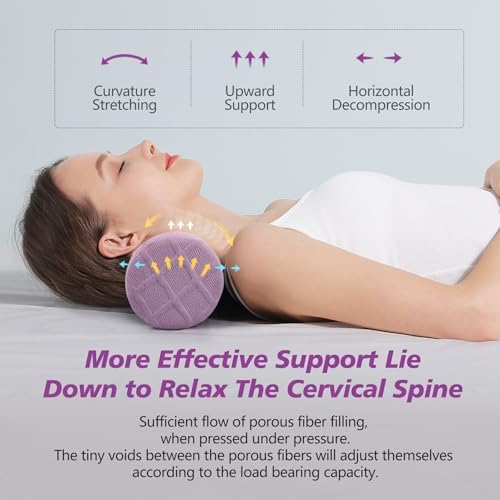 Cozyhealth Cervical Roll Pillow, Medium Soft Memory Foam Neck Round Pillow - Image 5