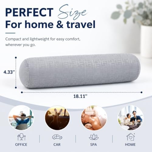 Neck Roll Pillow, Cervical Neck Pillow Bolster Pillow - Image 4