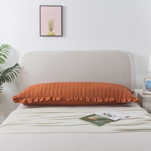 H Household Seersucker Body Pillowcases, 20x54 inches Long Pillowcase Ruffled - Image 3