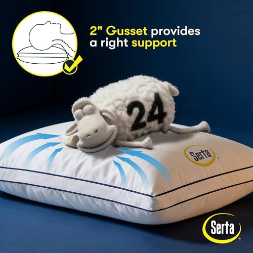 Serta Hotel Collection Bed Pillows King Size Set of 2 Medium Firm Support - Image 5