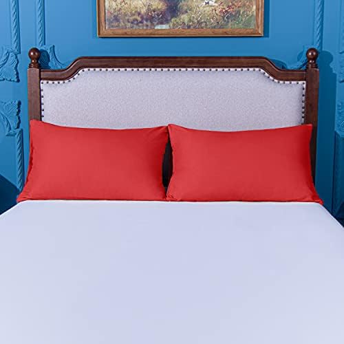 NTBAY Standard Microfiber Pillowcases, 2 Pack, 20 x 26, Wine Red - Image 6