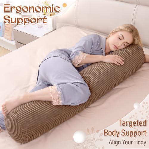 1 MIDDLE ONE Body Pillow, Memory Foam Round Body Pillows - Image 3